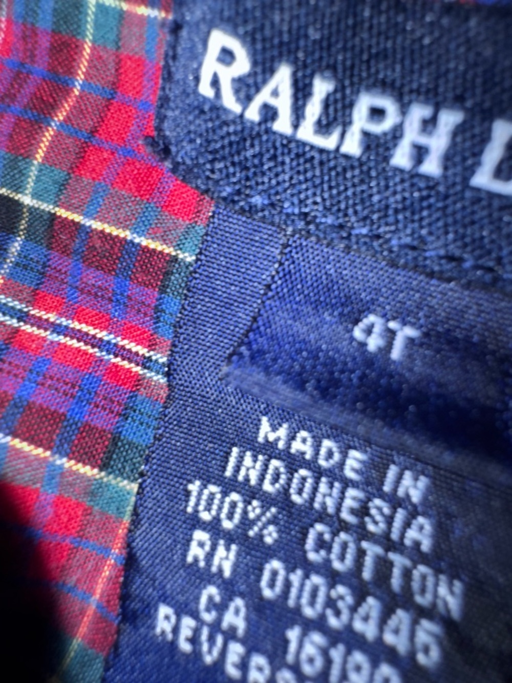 Polo Ralph Lauren Boys 4T Red Plaid Button Front Long Sleeve Cotton Shirt Preppy - Picture 2 of 5